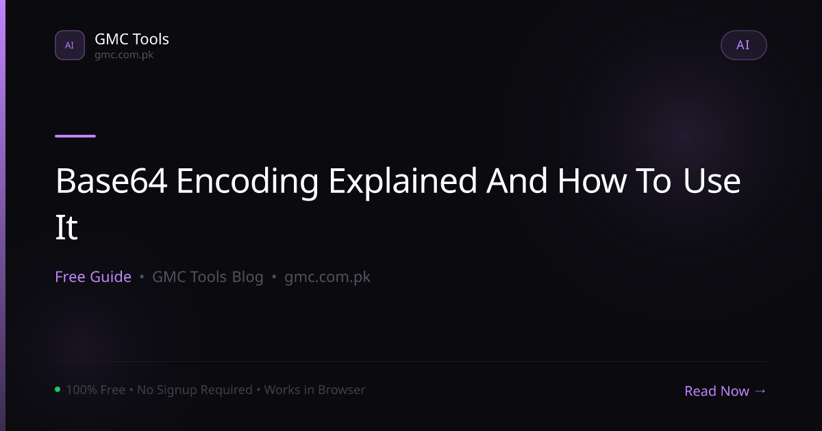 Base64 Encoding Explained: What It Is and How to Use It (Free Tool)