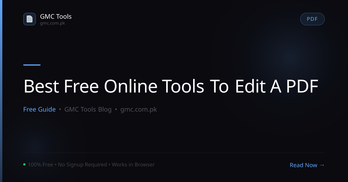 Best Free Online Tools to Edit a PDF Without Installing Software