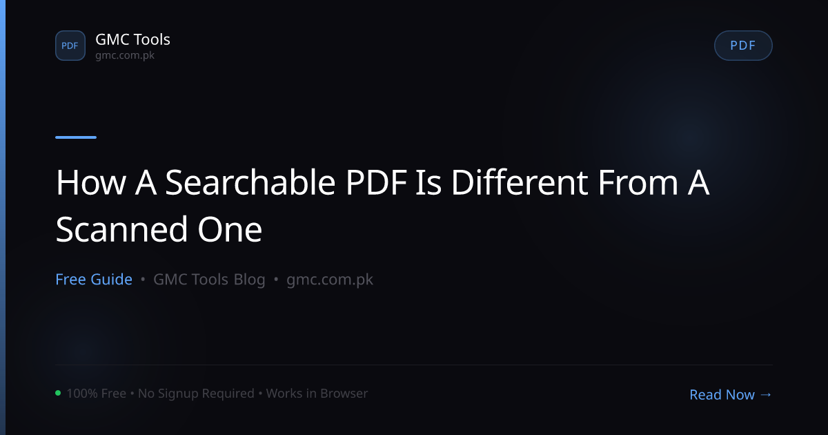 How Is a 'Searchable' PDF Different From a Regular Scanned Document?
