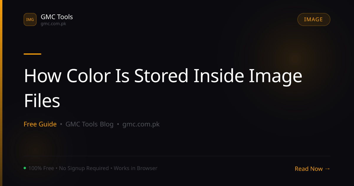 How Does Color Actually Get Stored Inside an Image File?