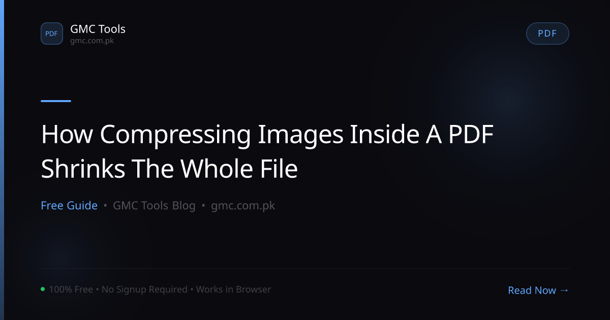 How Does Compressing the Images Inside a PDF Shrink the Whole File So Much?