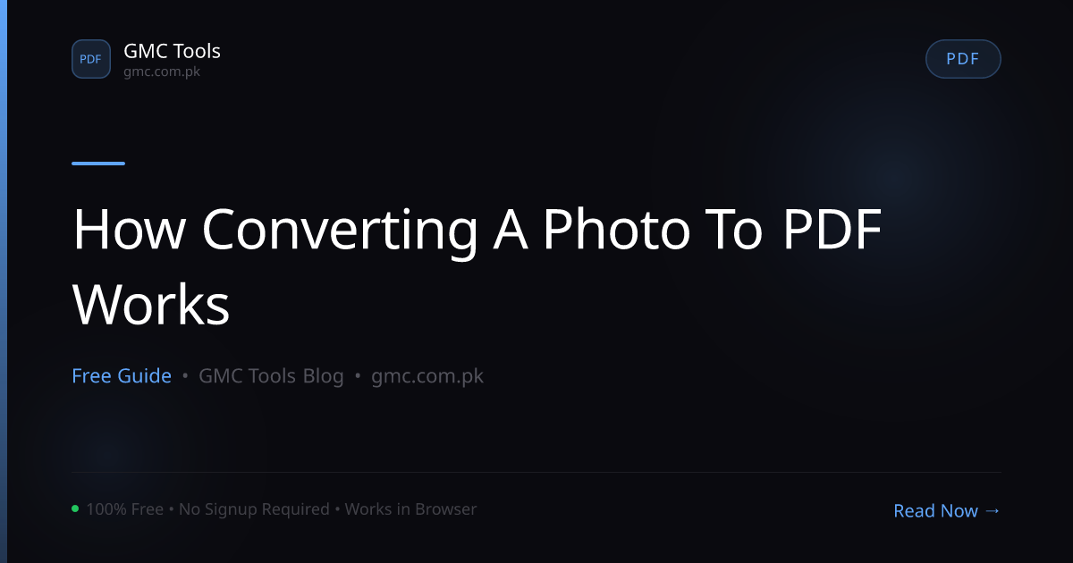 How Does Converting a Photo to PDF Actually Work?