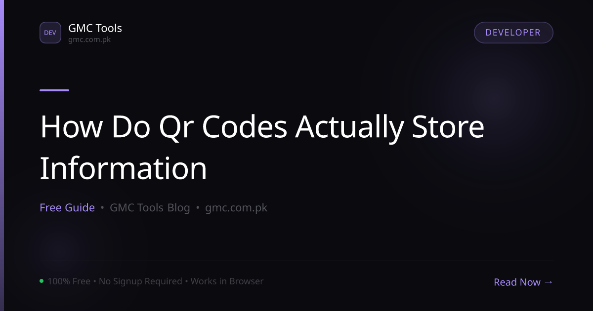 How Do QR Codes Actually Store Information in Those Little Squares?
