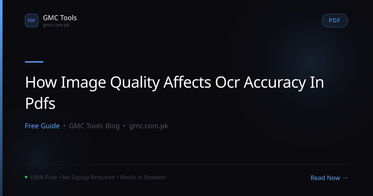 How Does the Quality of a Scanned Image Affect How Accurately OCR Reads It?