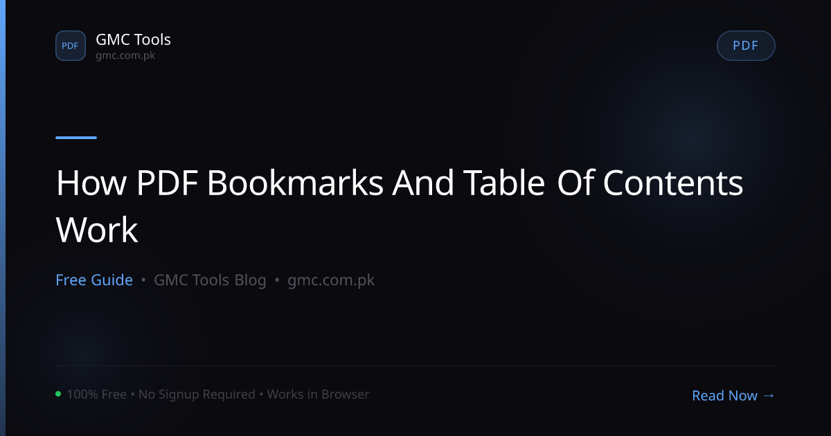 How Do Clickable Bookmarks and Tables of Contents Work Inside a PDF?