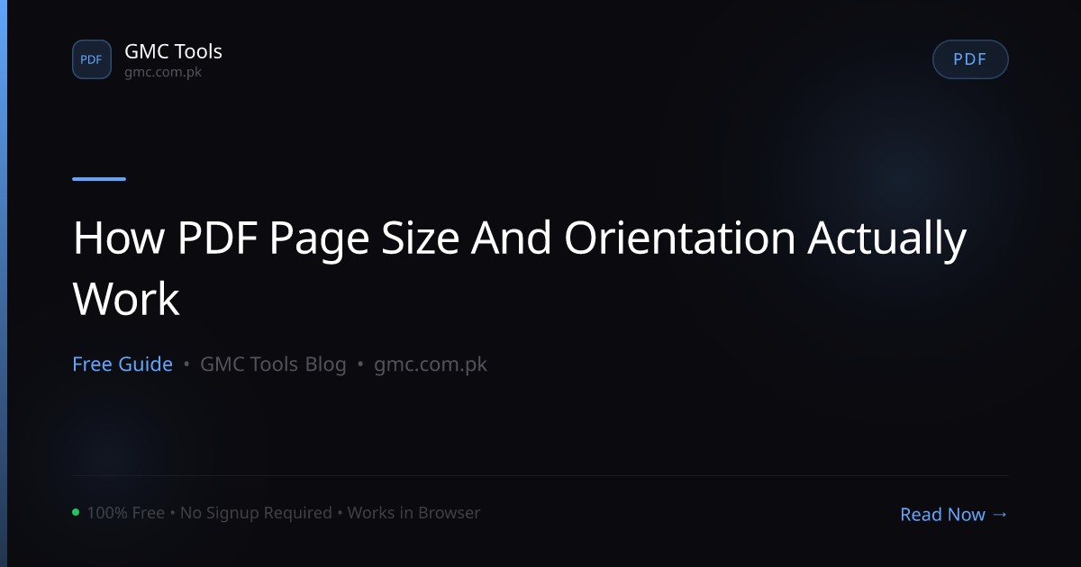 How Do PDFs Decide on Page Size, Margins, and Orientation?