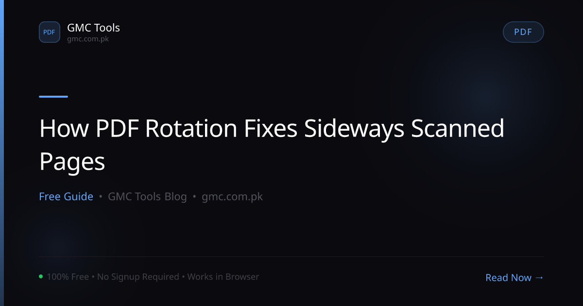 How Does Rotating a PDF Page Actually Fix a Sideways Scan?