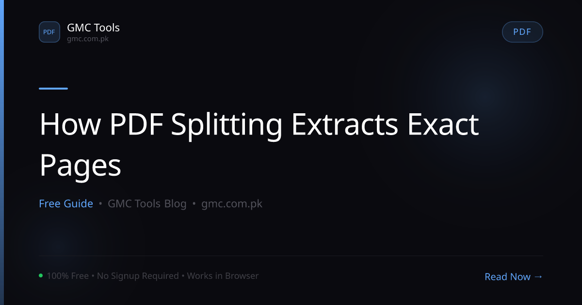 How Does a PDF Splitter Know Exactly Which Pages to Pull Out?