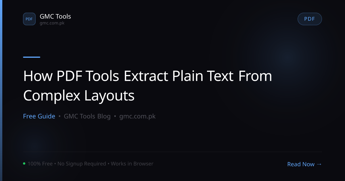 How Do Tools Extract Clean, Plain Text From a Visually Complex PDF Page?