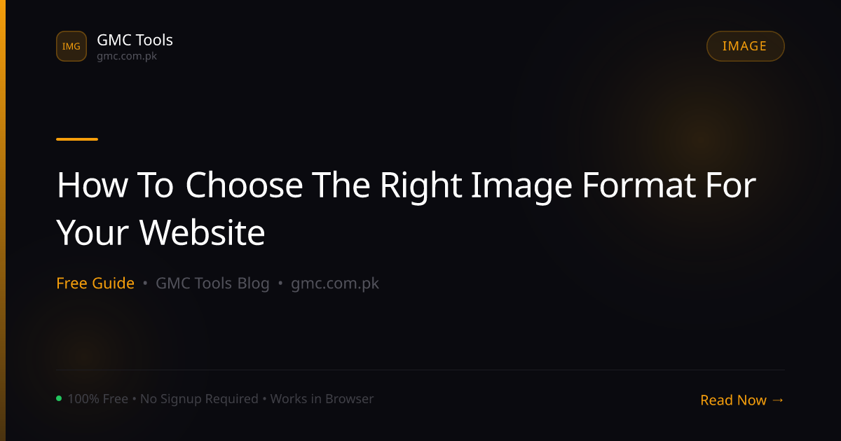 How to Choose the Right Image Format for Your Website