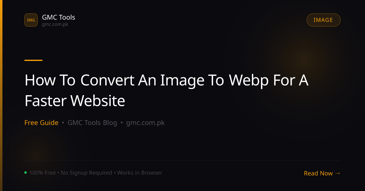 How to Convert an Image to WebP for a Faster Website