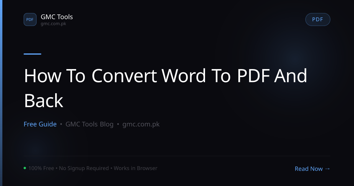 How to Convert Word to PDF (and PDF Back to Word) — Complete Guide