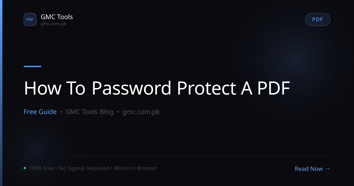 How to Password Protect a PDF (Lock Your Files in Seconds)