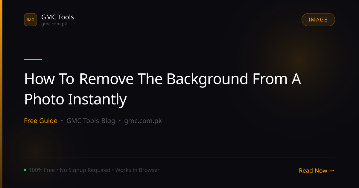 How to Remove the Background From a Photo Instantly