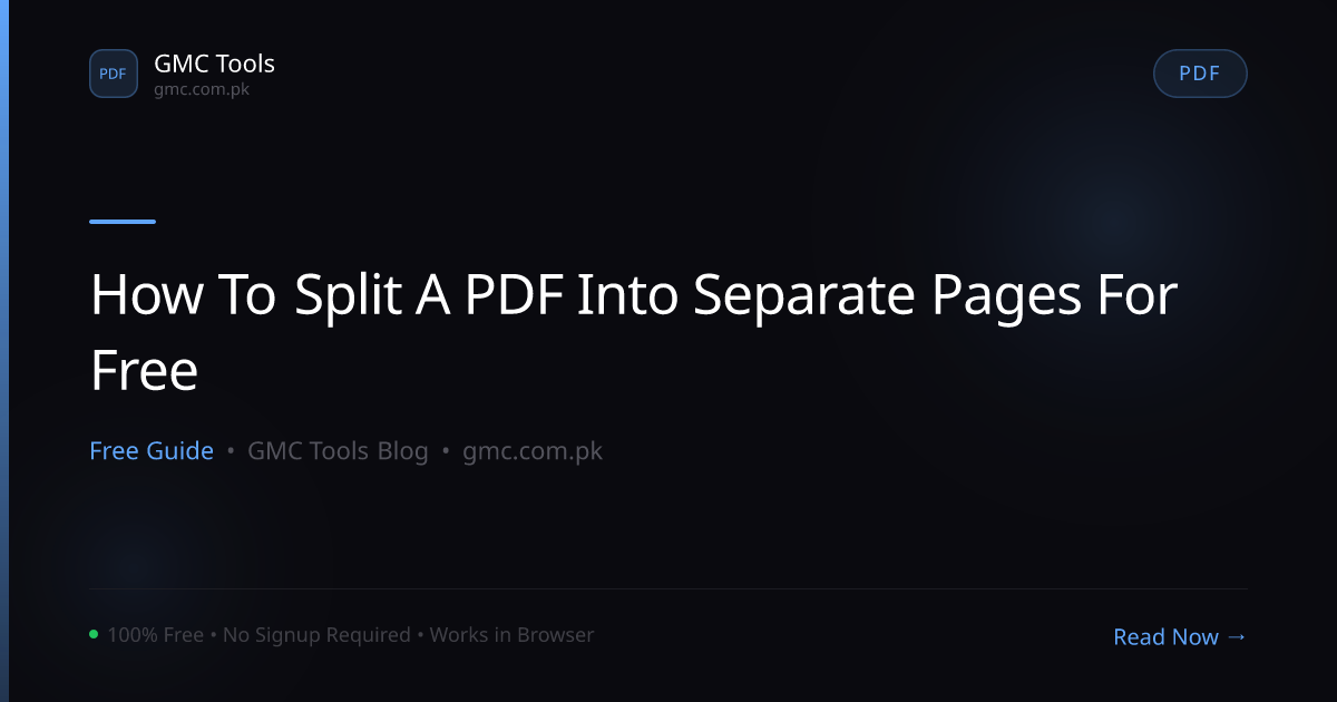 How to Split a PDF Into Separate Pages for Free