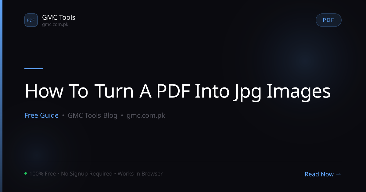 How to Turn a PDF Into JPG Images
