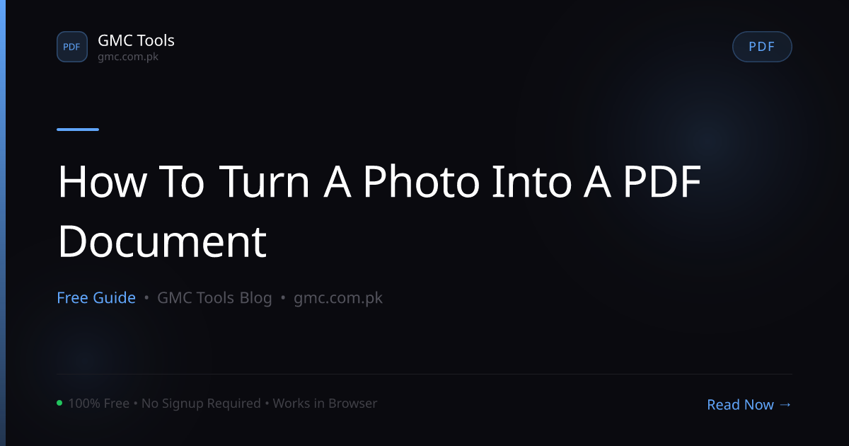 How to Turn a Photo Into a PDF Document