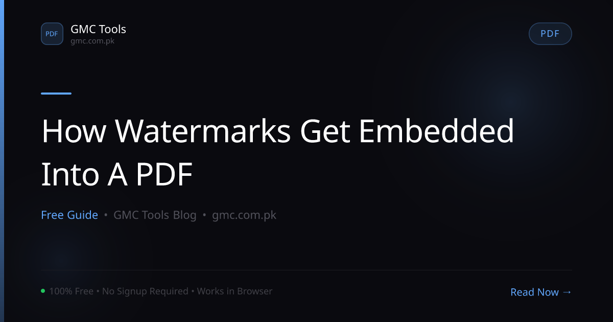 How Do Watermarks Get Permanently Embedded Into a PDF Page?