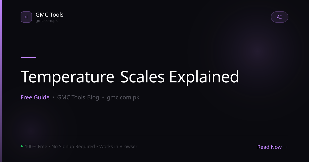 Celsius, Fahrenheit, and Kelvin: Why Three Temperature Scales Exist