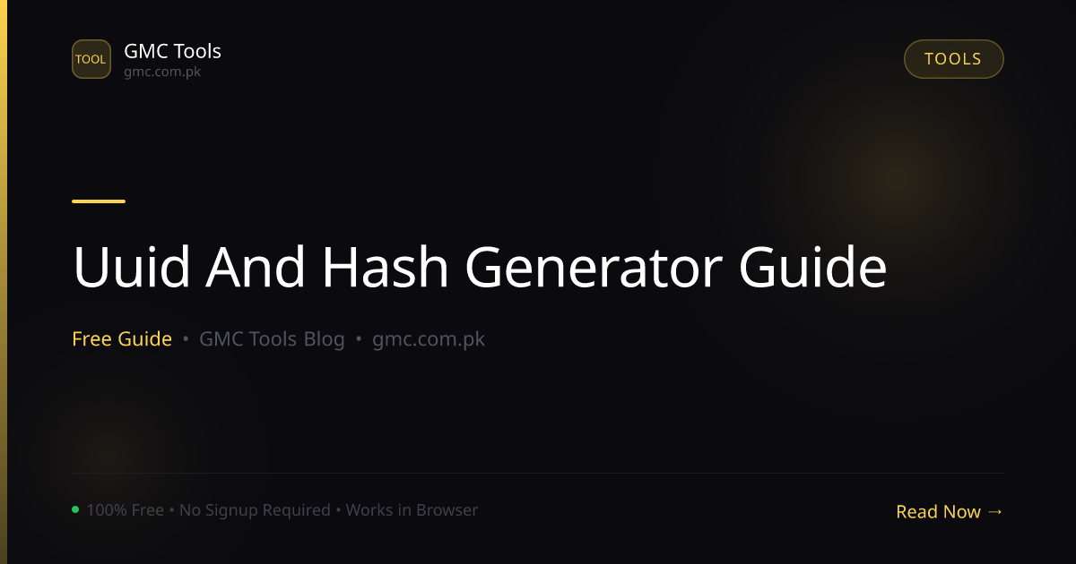UUID and Hash Generator Guide: MD5, SHA-256 & UUID v4 Explained