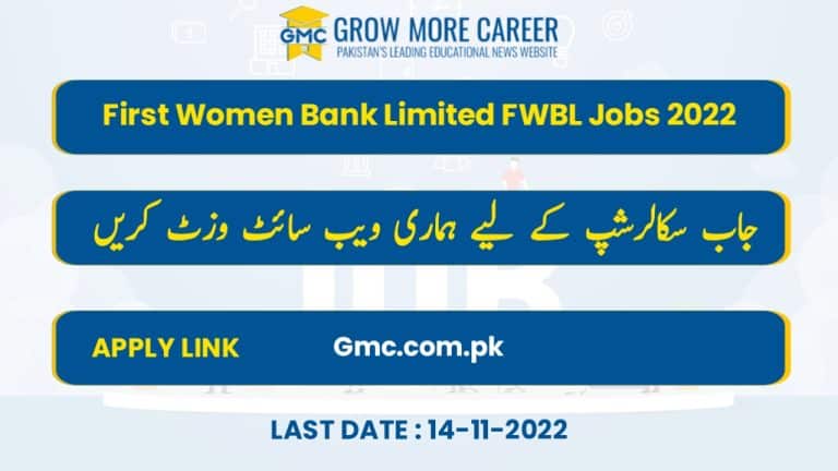 First Women Bank Limited Fwbl Jobs 2022