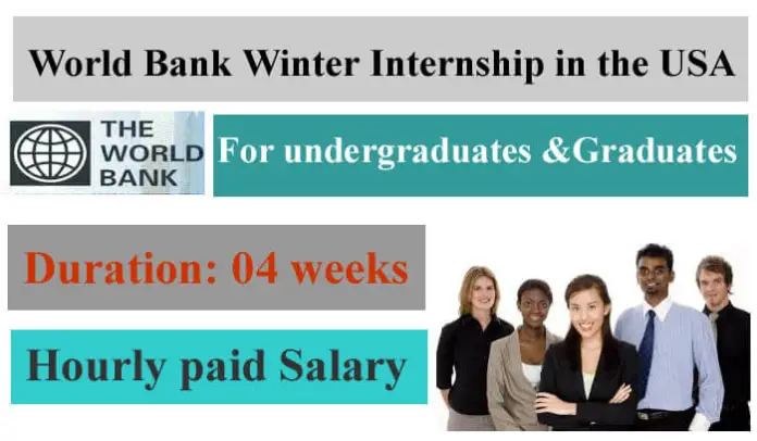 World Bank Winter Internship Program 2023 In The Usa