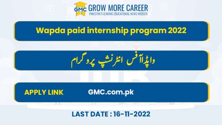 Wapda Paid Internship Program 2022