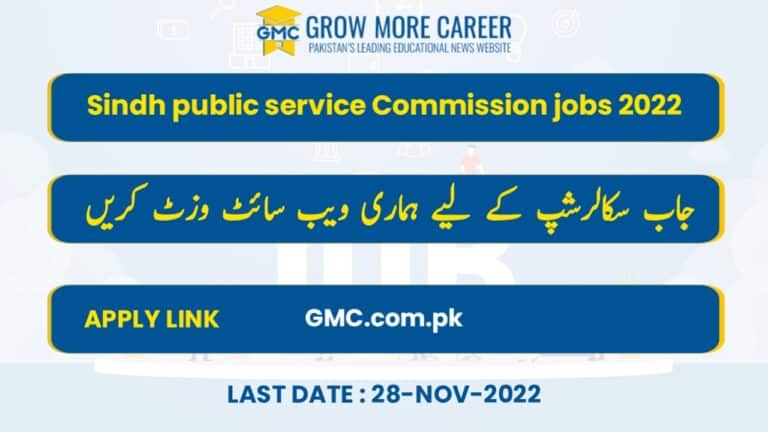 Sindh Public Service Commission (Spsc) Jobs 2022 | 50 Seats