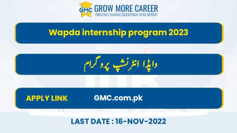 Wapda Internship Program 2023