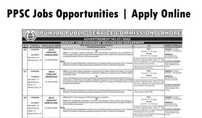 Ppsc Jobs Opportunities 2022