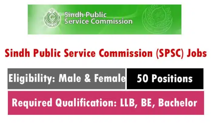 Sindh Public Service Commission (Spsc) Jobs 2022 | 50 Seats