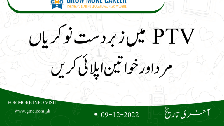 Pakistan Television Corporation Jobs Ptv Jobs 2022