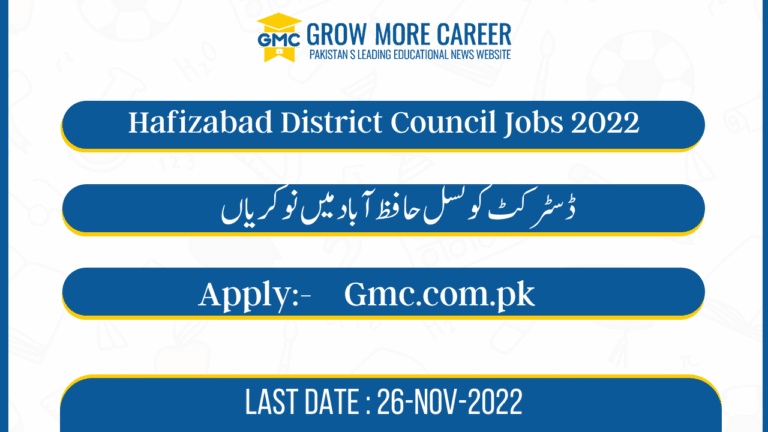 Hafizabad District Council November Jobs 2022