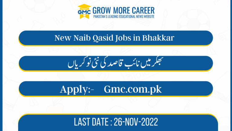 New Naib Qasid Jobs In Bhakkar November 2022