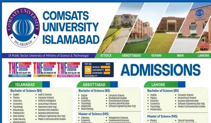 Comsats University Admissions Spring 2023 All Campuses