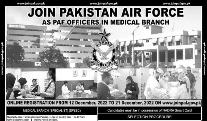 Pakistan Air Force Medical Officer Jobs 2022