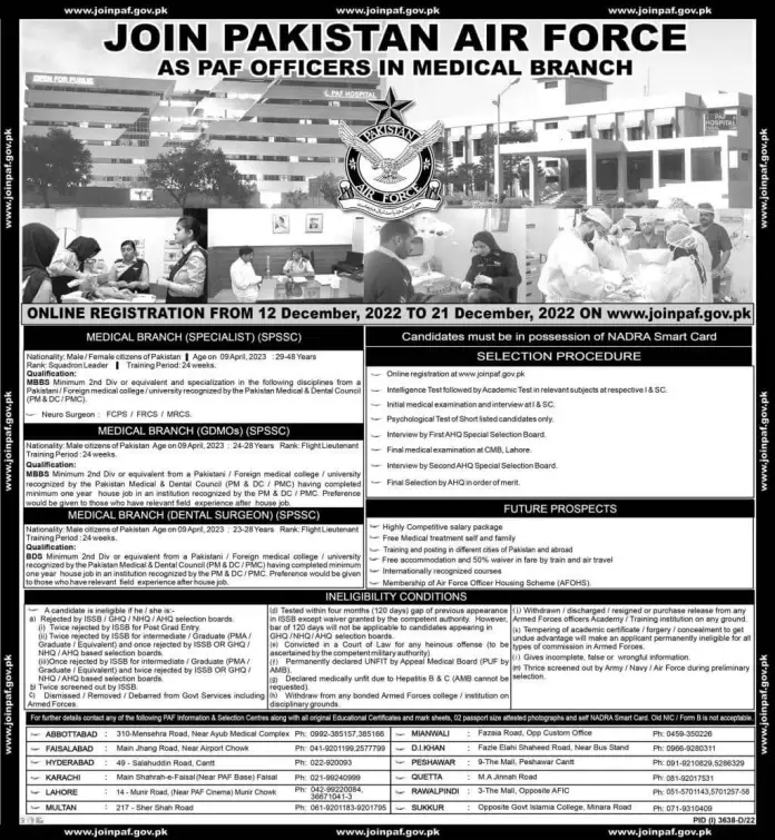 Official Advertisement Of Paf Jobs: