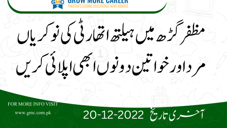  Latest Health Authority Jobs In Muzaffargarh December 2022