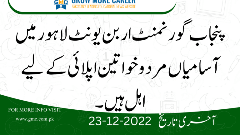 The Urban Unit Jobs In Lahore Latest December 2022
