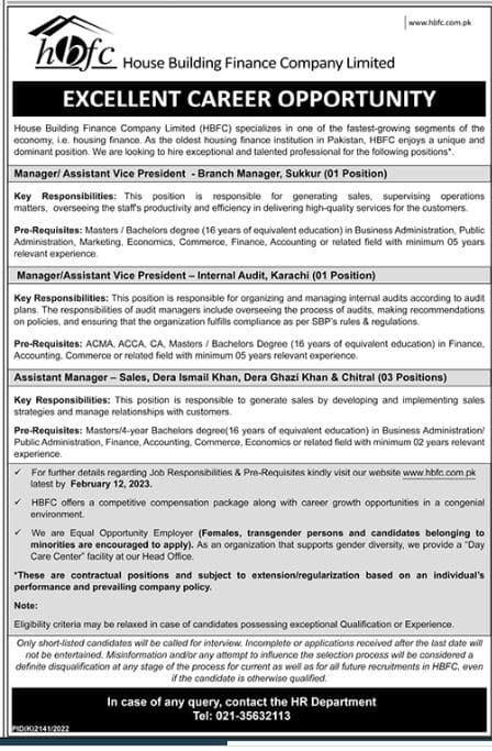 Hbfc Limited Jobs 2023