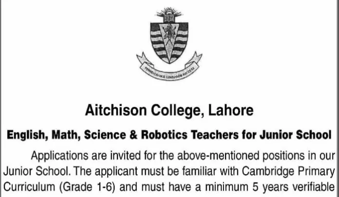 Aitchison College Jobs 2023 Jobs In Lahore