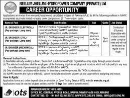 Neelum Jhelum Hydropower Company Njhpc Ots Jobs 2023