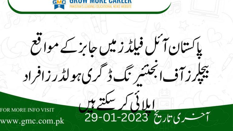 Pakistan Oilfields Limited Pol Jobs 2023 