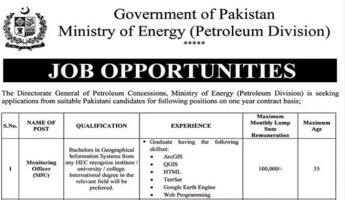 Ministry Of Energy Petroleum Division Jobs 2023 In Islamabad