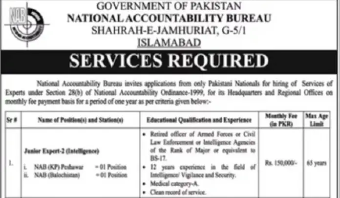 National Accountability Bureau Jobs 2023 In Islamabad