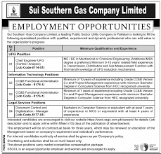 Ssgc Jobs 2023 – Sui Southern Gas Company Limited Career