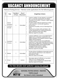 National Testing Service Jobs In Islamabad February 2023