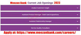 Meezan Bank Jobs 2023 Latest Advertisement Apply Online