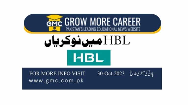 Latest Hbl Jobs In Pakistan