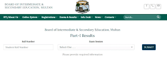 11th Class Result 2023 BISE Multan Intermediate Part 1 FA FSC ICS ICOM – bisemultan.edu.pk